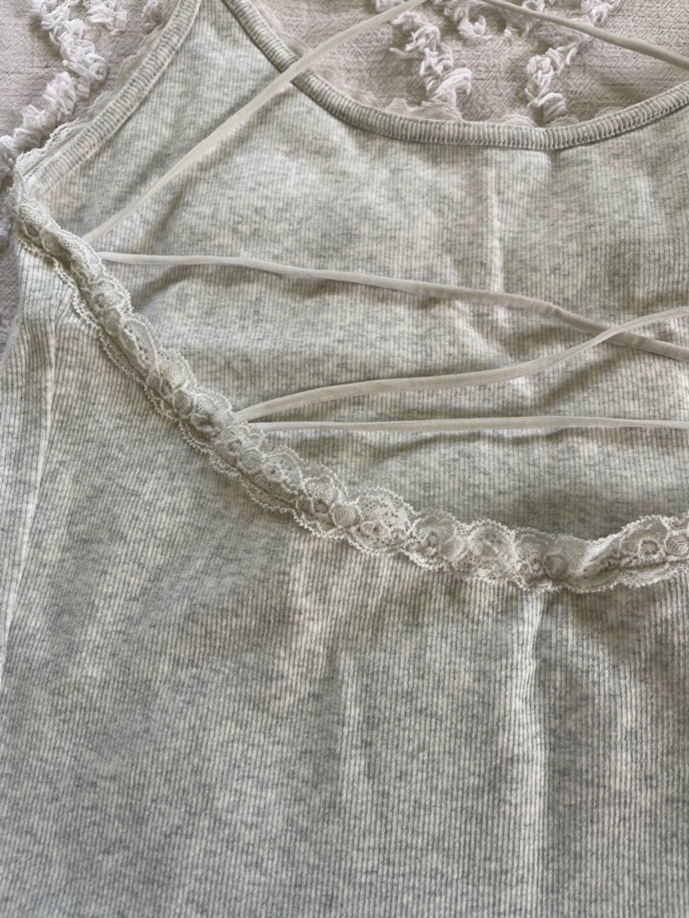 American Eagle Gray Cropped Tank Top - Picture 8 of 8